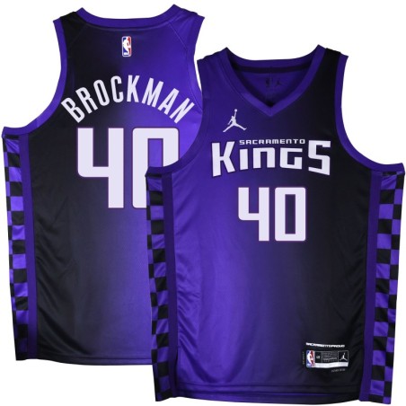 Kings #40 Jon Brockman Purple Black Gradient Jersey