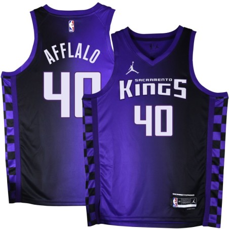 Kings #40 Arron Afflalo Purple Black Gradient Jersey