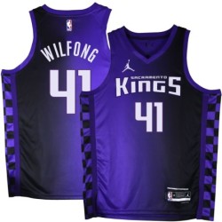 Kings #41 Win Wilfong Purple Black Gradient Jersey