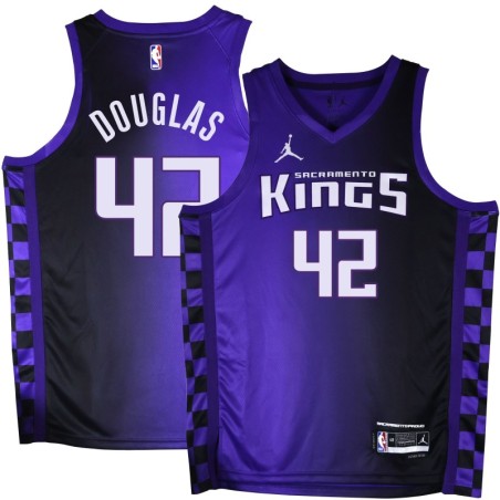 Kings #42 Bruce Douglas Purple Black Gradient Jersey