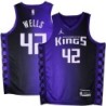 Kings #42 Bonzi Wells Purple Black Gradient Jersey