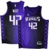 Kings #42 Sean May Purple Black Gradient Jersey