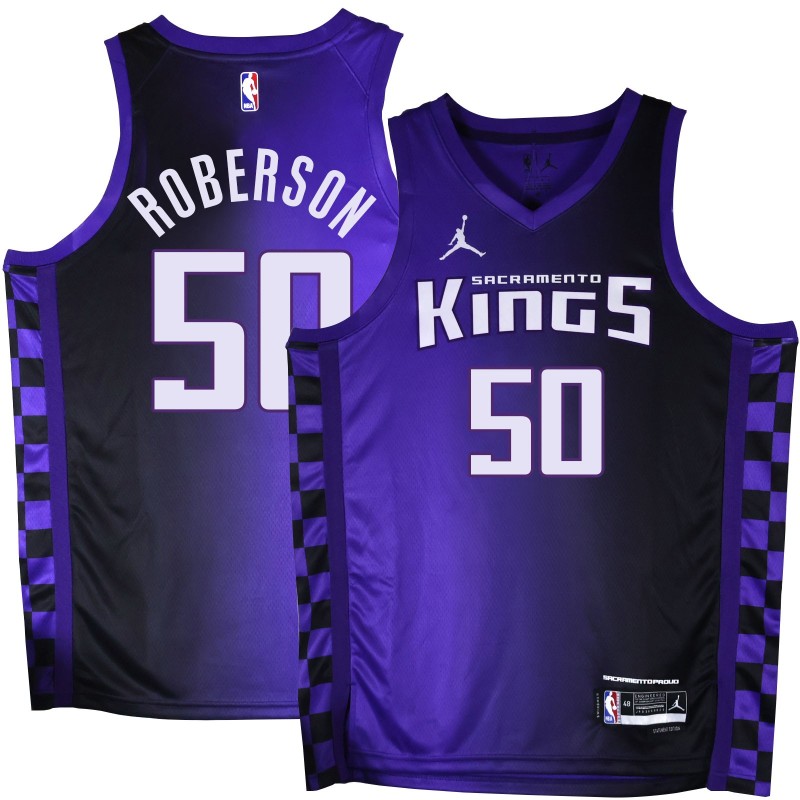 Kings #50 Rick Roberson Purple Black Gradient Jersey