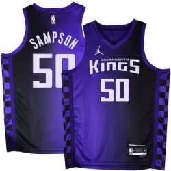 Kings #50 Ralph Sampson Purple Black Gradient Jersey