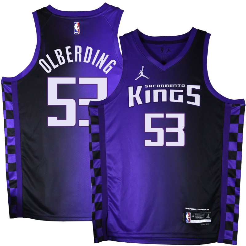 Kings #53 Mark Olberding Purple Black Gradient Jersey