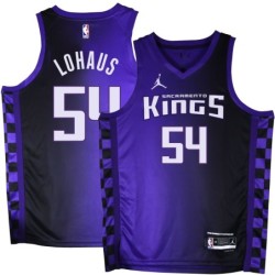 Kings #54 Brad Lohaus Purple Black Gradient Jersey