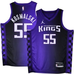 Kings #55 Len Kosmalski Purple Black Gradient Jersey