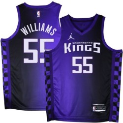 Kings #55 Jason Williams Purple Black Gradient Jersey