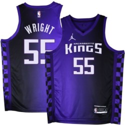 Kings #55 Delon Wright Purple Black Gradient Jersey