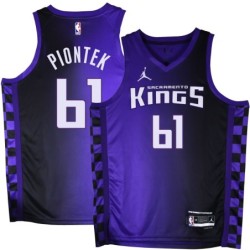 Kings #61 Dave Piontek Purple Black Gradient Jersey