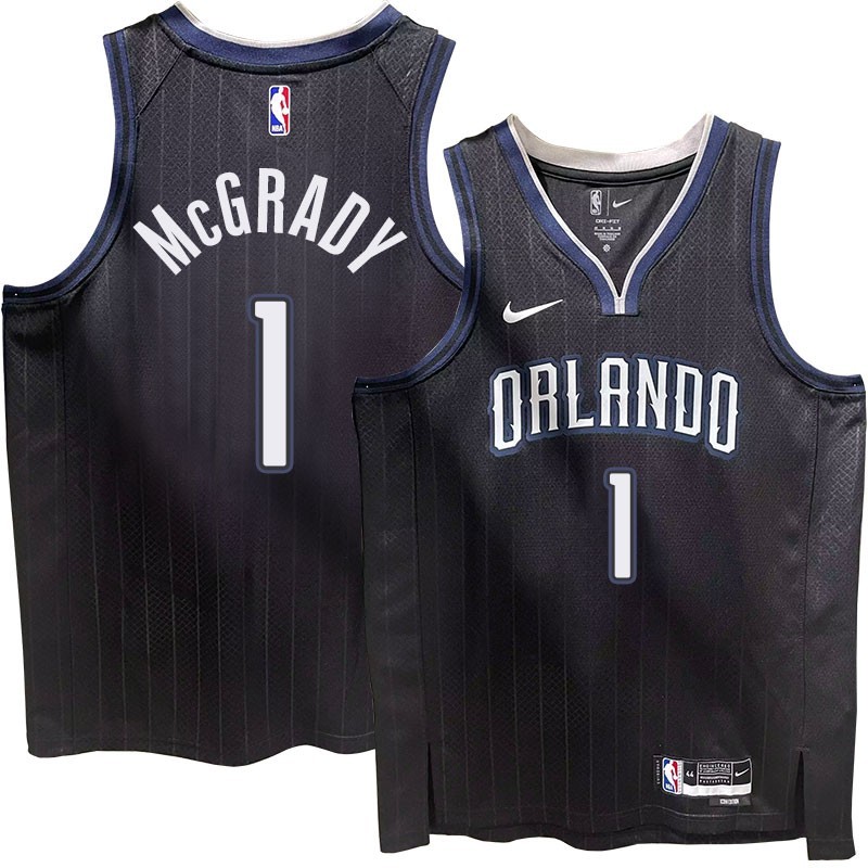 Orlando Magic #1 Tracy McGrady 2022-23City Edition Black Jersey