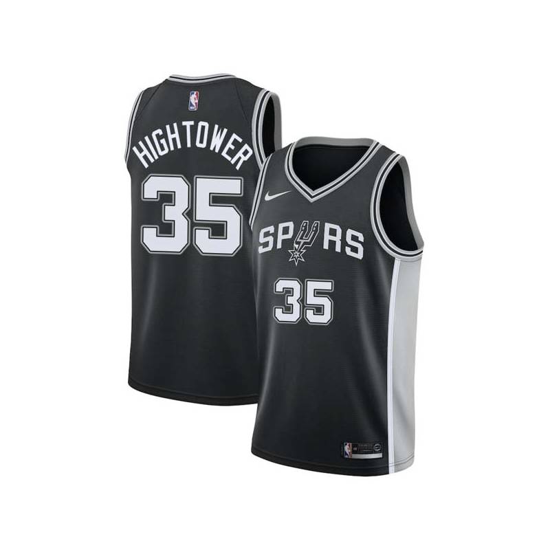 Black Wayne Hightower Twill Basketball Jersey -Spurs #35 Hightower Twill Jerseys, FREE SHIPPING