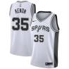 White Larry Kenon Twill Basketball Jersey -Spurs #35 Kenon Twill Jerseys, FREE SHIPPING