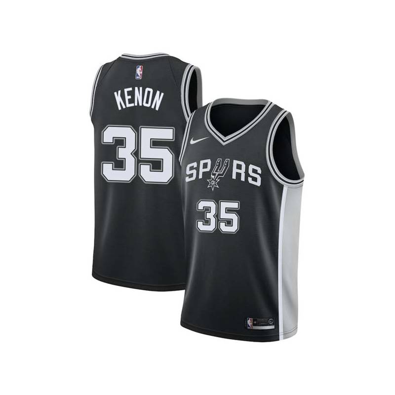 Black Larry Kenon Twill Basketball Jersey -Spurs #35 Kenon Twill Jerseys, FREE SHIPPING