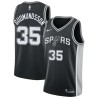 Black Petur Gudmundsson Twill Basketball Jersey -Spurs #35 Gudmundsson Twill Jerseys, FREE SHIPPING