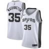 White Darius Washington Twill Basketball Jersey -Spurs #35 Washington Twill Jerseys, FREE SHIPPING