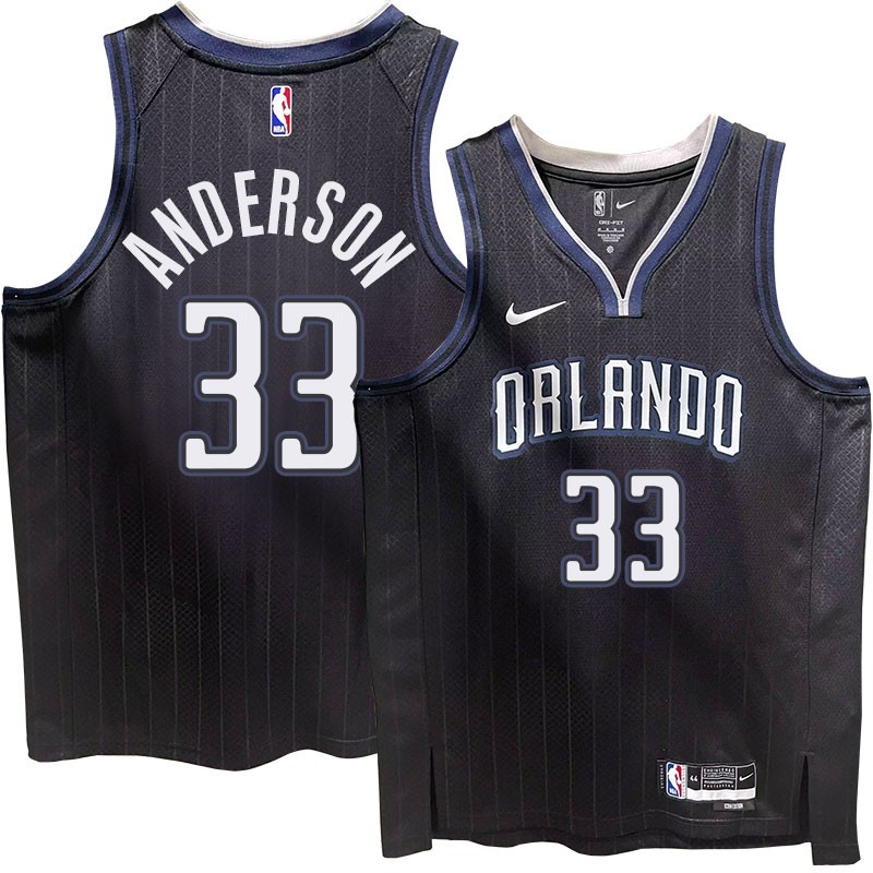 Orlando Magic #33 Ryan Anderson 2022-23City Edition Black Jersey