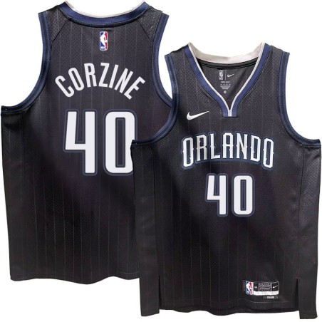 Orlando Magic #40 Dave Corzine 2022-23City Edition Black Jersey