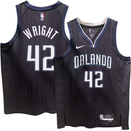 Orlando Magic #42 Howard Wright 2022-23City Edition Black Jersey