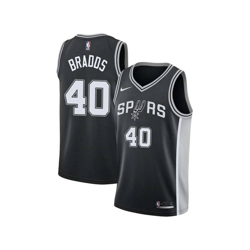 Black Gary Bradds Twill Basketball Jersey -Spurs #40 Bradds Twill Jerseys, FREE SHIPPING