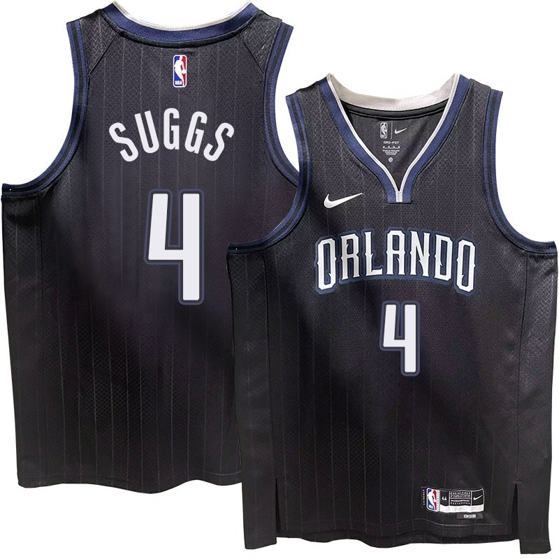 Orlando Magic #4 Jalen Suggs 2022-23City Edition Black Jersey