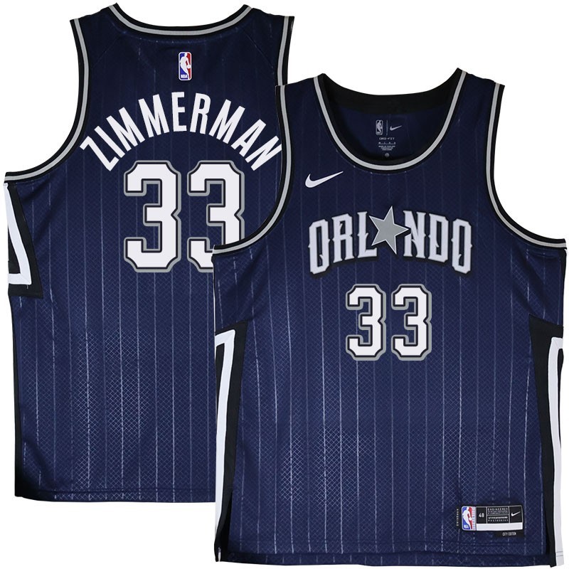 Orlando Magic #33 Stephen Zimmerman 2023-24City Edition Navy Jersey