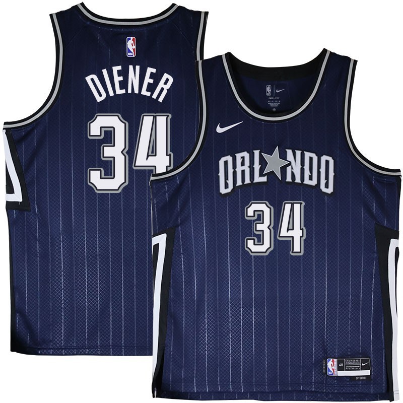 Orlando Magic #34 Travis Diener 2023-24City Edition Navy Jersey