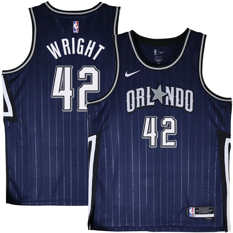 Orlando Magic #42 Howard Wright 2023-24City Edition Navy Jersey