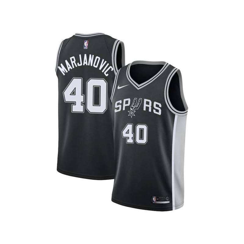 Black Boban Marjanovic Twill Basketball Jersey -Spurs #40 Marjanovic Twill Jerseys, FREE SHIPPING