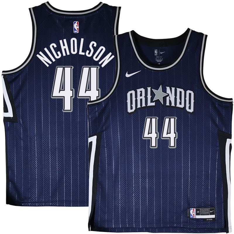 Orlando Magic #44 Andrew Nicholson 2023-24City Edition Navy Jersey