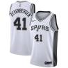 White Phil Zevenbergen Twill Basketball Jersey -Spurs #41 Zevenbergen Twill Jerseys, FREE SHIPPING