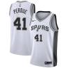 White Will Perdue Twill Basketball Jersey -Spurs #41 Perdue Twill Jerseys, FREE SHIPPING