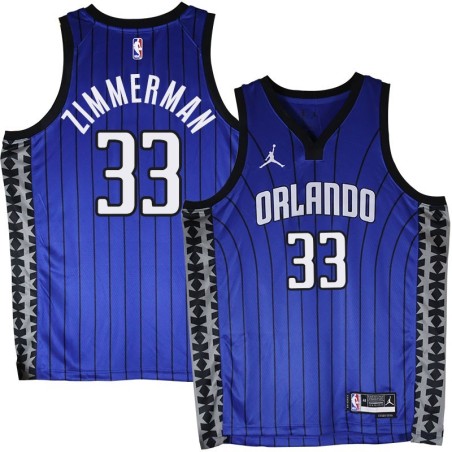 Orlando Magic #33 Stephen Zimmerman Blue_Jordan Jersey