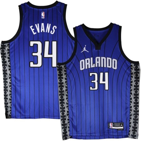 Orlando Magic #34 Brian Evans Blue_Jordan Jersey