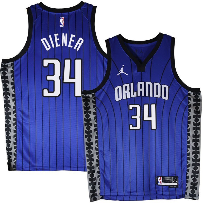 Orlando Magic #34 Travis Diener Blue_Jordan Jersey