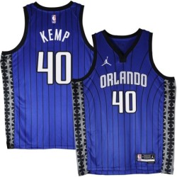 Orlando Magic #40 Shawn Kemp Blue_Jordan Jersey