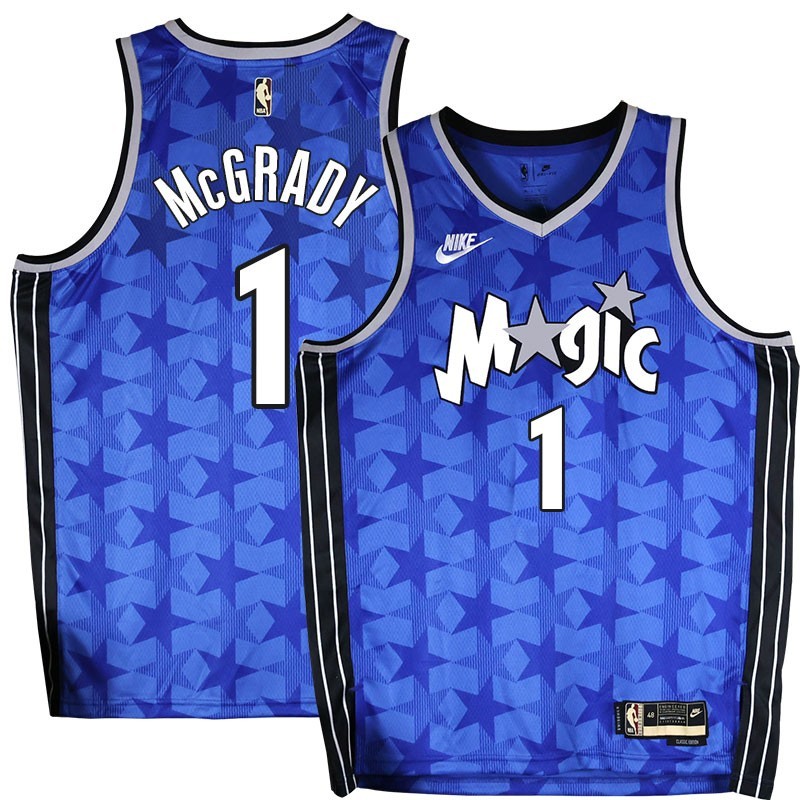 Orlando Magic #1 Tracy McGrady Blue_Throwback Jersey