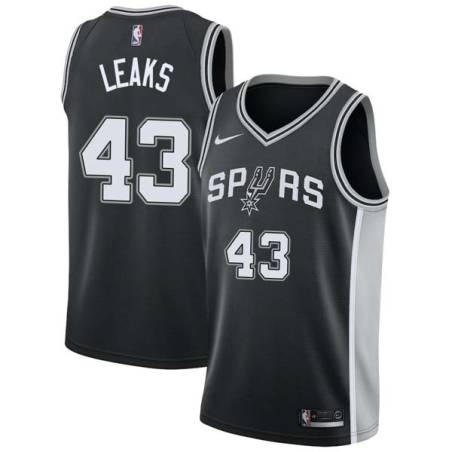 Black Manny Leaks Twill Basketball Jersey -Spurs #43 Leaks Twill Jerseys, FREE SHIPPING