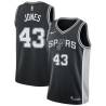 Black Collis Jones Twill Basketball Jersey -Spurs #43 Jones Twill Jerseys, FREE SHIPPING