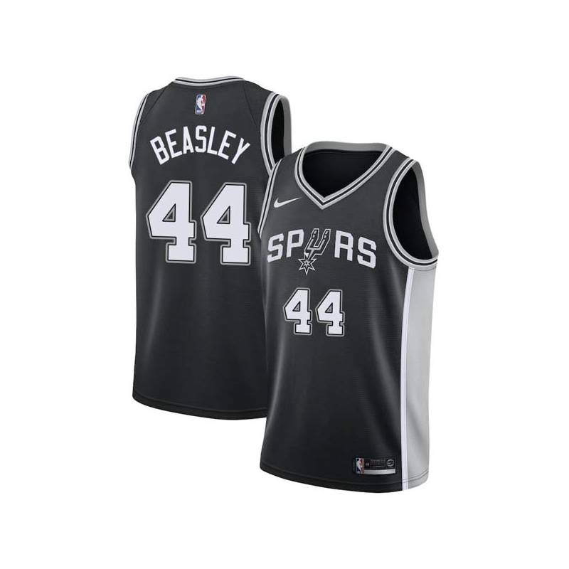 Black John Beasley Twill Basketball Jersey -Spurs #44 Beasley Twill Jerseys, FREE SHIPPING