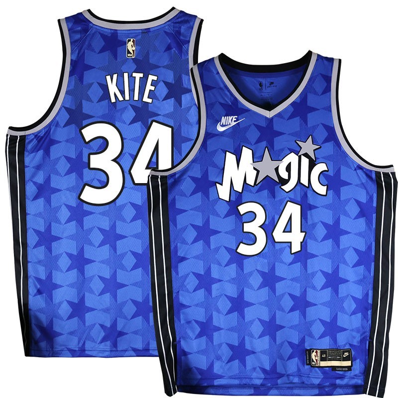 Orlando Magic #34 Greg Kite Blue_Throwback Jersey