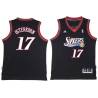 Black Throwback Wally Osterkorn Twill Basketball Jersey -76ers #17 Osterkorn Twill Jerseys, FREE SHIPPING