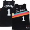 Spurs #1 Bobby Simmons 2020-2021 City Edition Twill Jersey