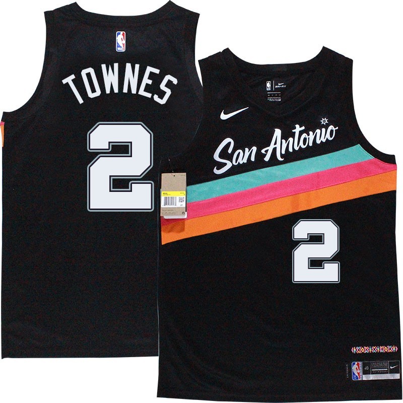 Spurs #2 Linton Townes 2020-2021 City Edition Twill Jersey