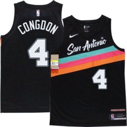 Spurs #4 Jeffrey Congdon 2020-2021 City Edition Twill Jersey