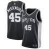 Black Tony Massenburg Twill Basketball Jersey -Spurs #45 Massenburg Twill Jerseys, FREE SHIPPING