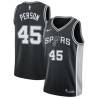 Black Chuck Person Twill Basketball Jersey -Spurs #45 Person Twill Jerseys, FREE SHIPPING