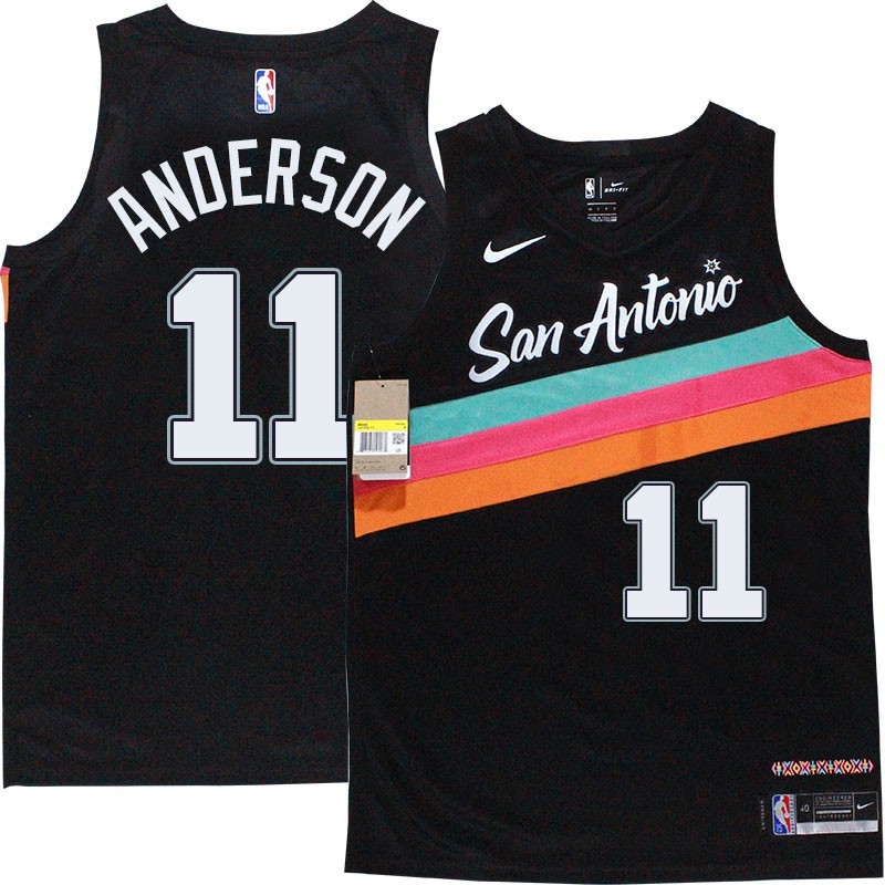 Spurs #11 James Anderson 2020-2021 City Edition Twill Jersey