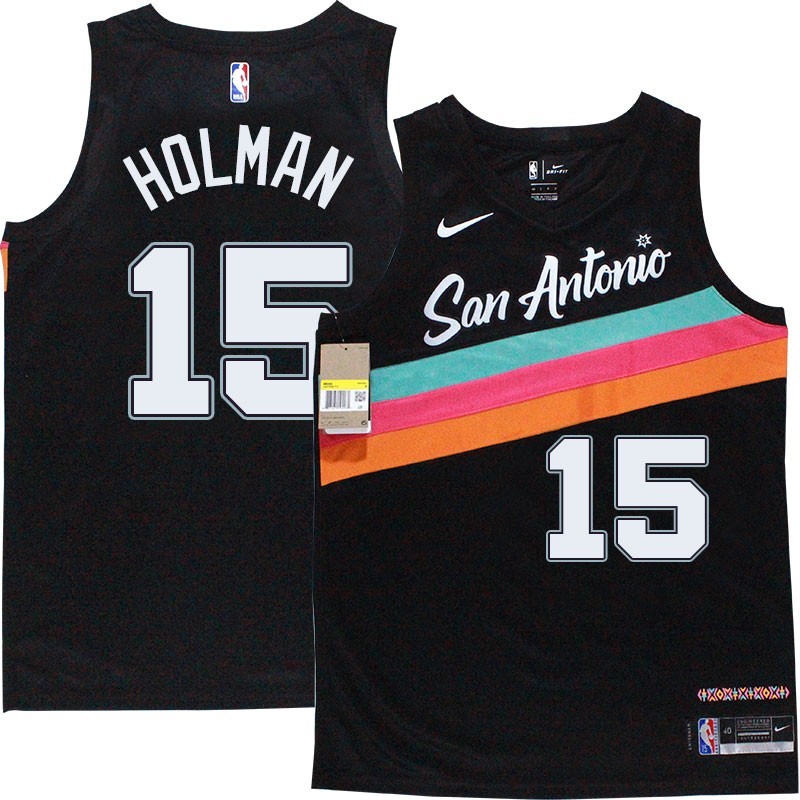 Spurs #15 Dennis Holman 2020-2021 City Edition Twill Jersey