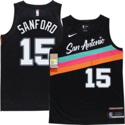 Spurs #15 Ron Sanford 2020-2021 City Edition Twill Jersey